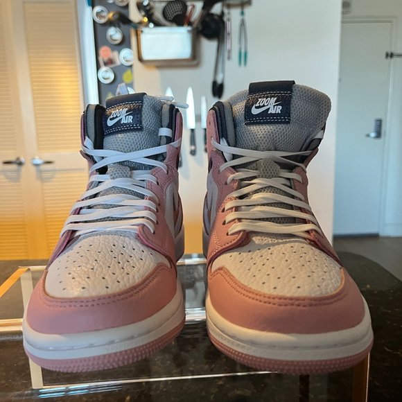 AIR JORDAN WOMEN'S JORDAN 1 HIGH ZOOM 'Pink Glaze' BRAND NEW!!! - Picture 6 of 11